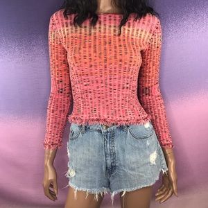 JH Collectibles Pink Ribbed Sweater